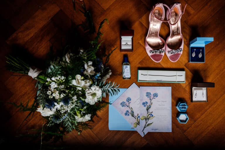 wedding tokens laid out before the ceremony at Cahernane House Hotel